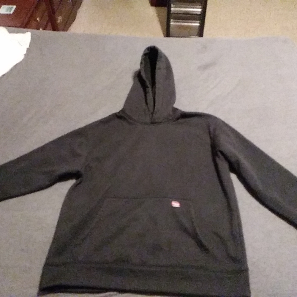 Wrangler Hoodie Men's Large Black Fleece Sherpa Lined Workwear Jacket